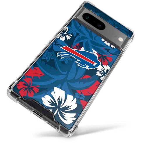NFL Buffalo Bills Tropical Print Google Pixel 7a Clear Case